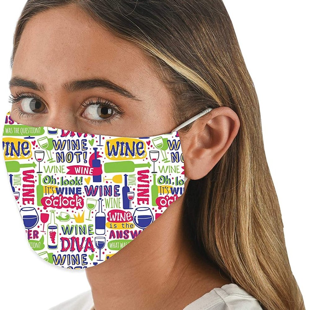 Snoozies 3-Layer, Washable & Breathable Wine Mask